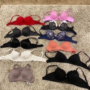 ✨💞11 Victoria Secret Bra Bundle size 32ddd 34dd 36d ✨💞